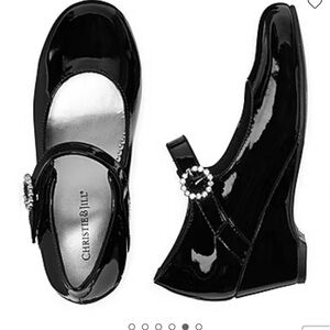Christie & Jill Black Kids Dress Shoes